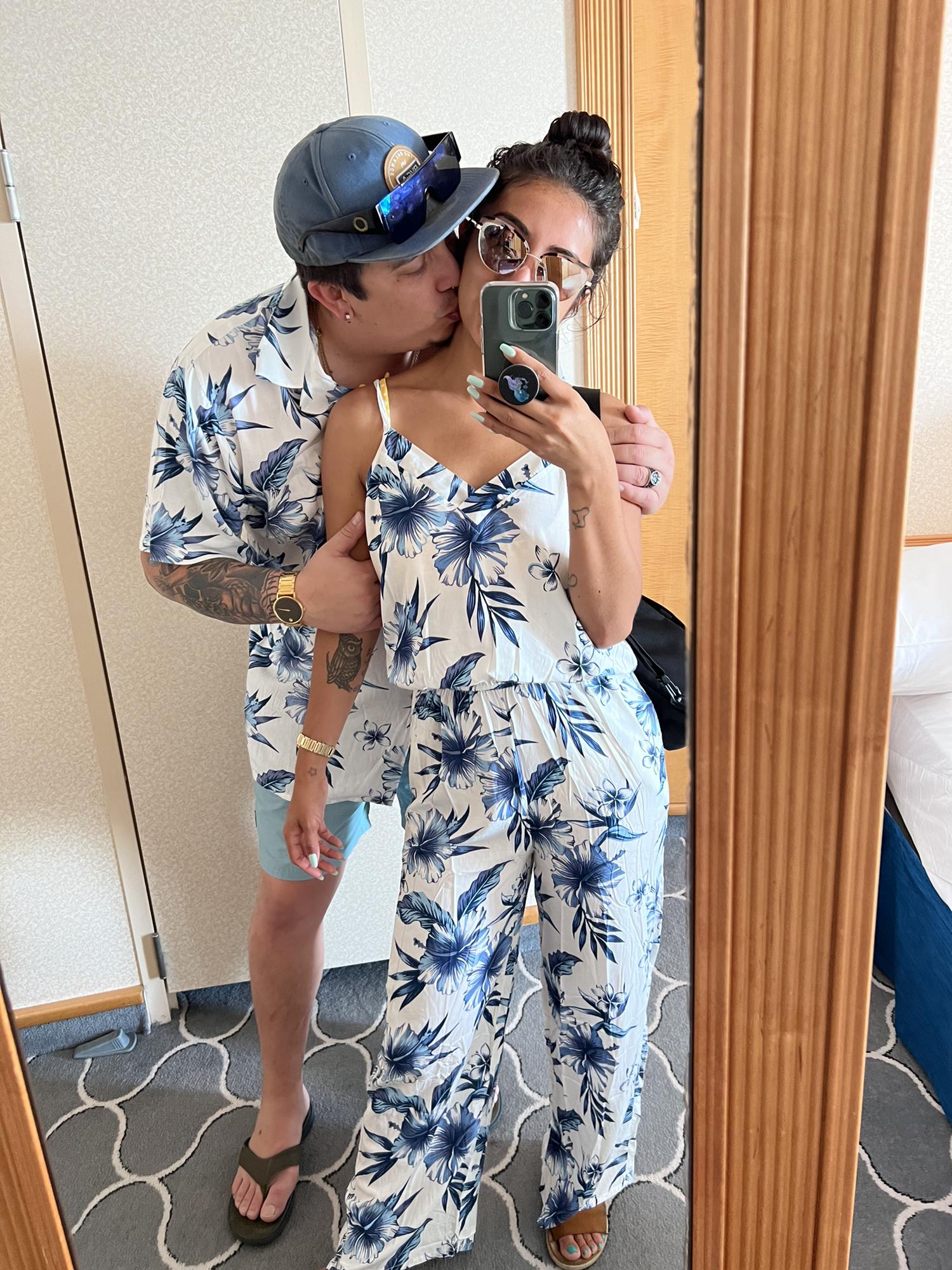 Our first cruise together, celebrating a year from when we met in Vegas! 💕