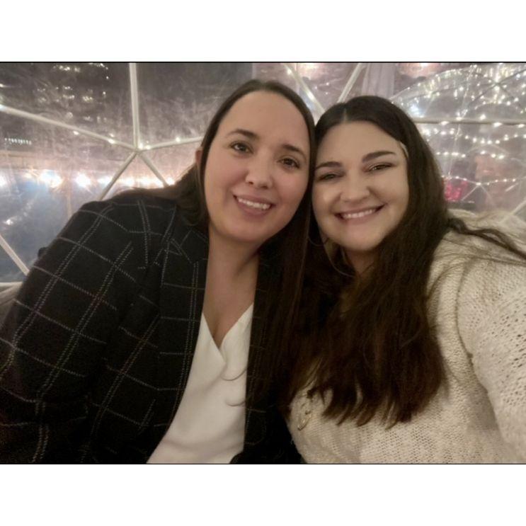 We had a dinner date in a private lit up igloo on a rooftop downtown- it was magical!