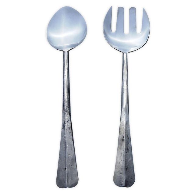 INOX Artisans Ridge 2-Piece Salad Serving Flatware Set in Steel