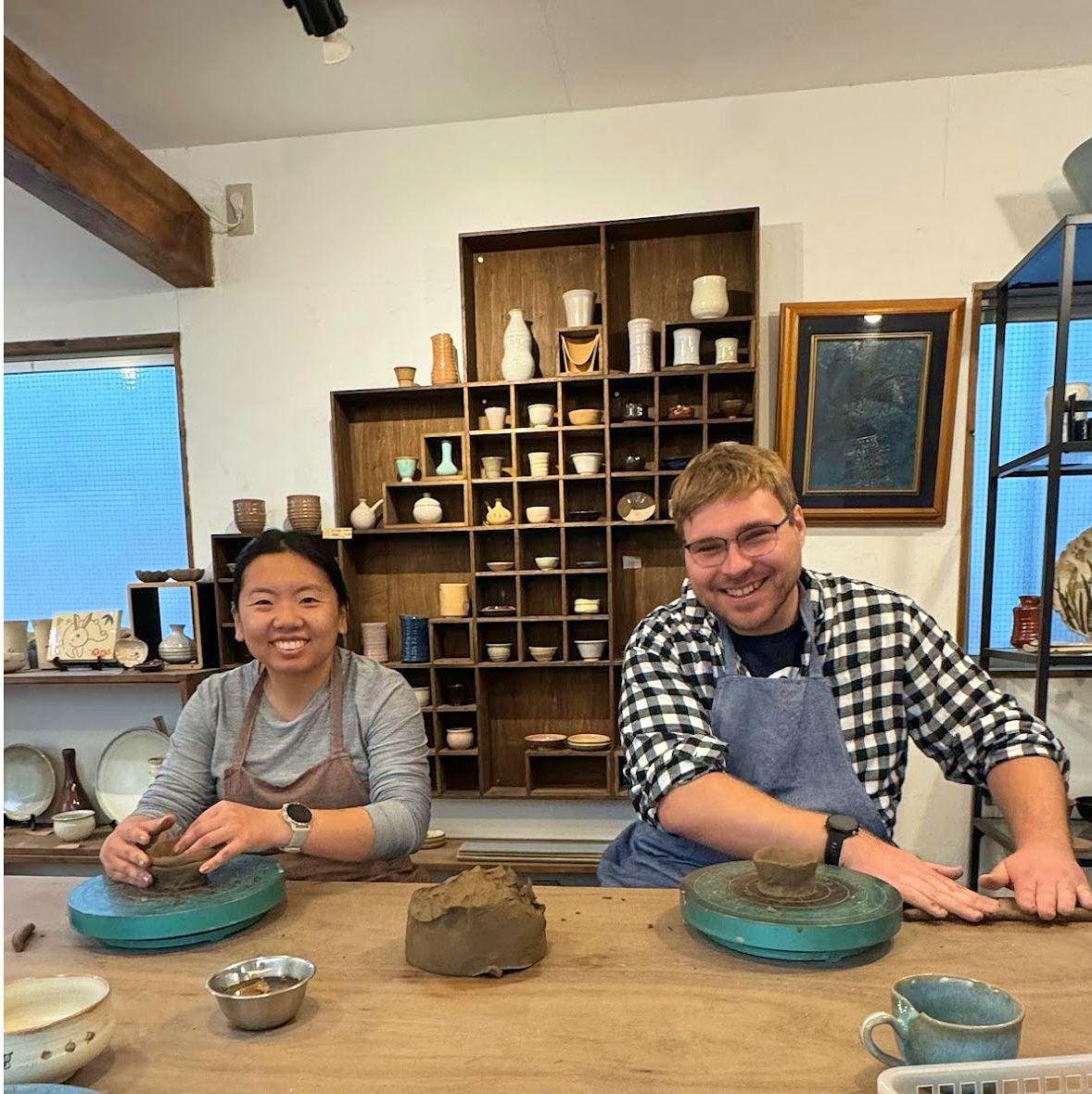 Making pottery together in Nara, Japan- January 2024