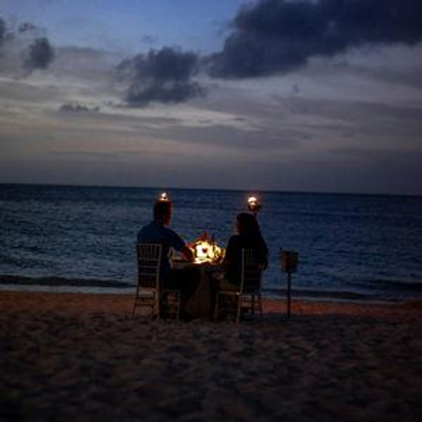 Private candlelight dinner in Bali