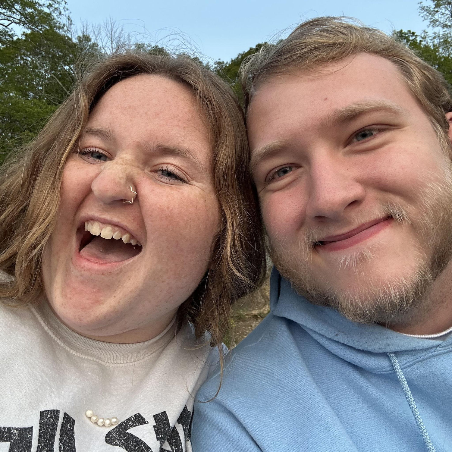 Us enjoying the sunset on Skyline Drive!