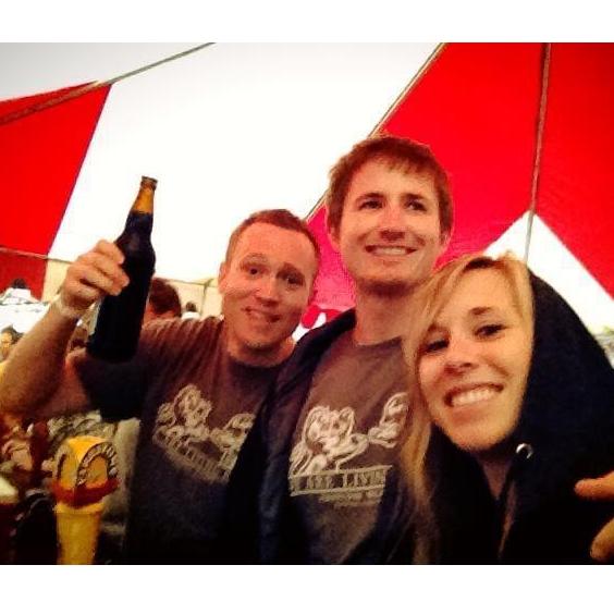 Bruce, John and Caeli - hanging out at the muddiest brewfest of all time...so much fun!