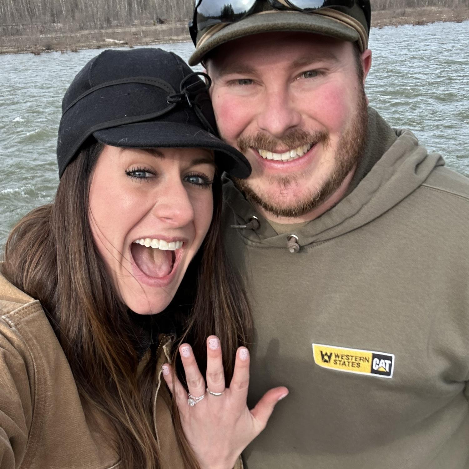 He proposed!! 3/23/26 in Polebridge, MT!