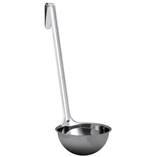 Super Sturdy, Ergonomic 8 Oz. Soup Ladle 1 Pk. Stainless Steel Ladles with Long Handles. Best Kitchen Accessories for Stirring, Portioning and Serving Soups, Chili and Stew in Restaurants and at Home