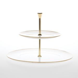 Vietri White Alabaster Two-Tiered Server
