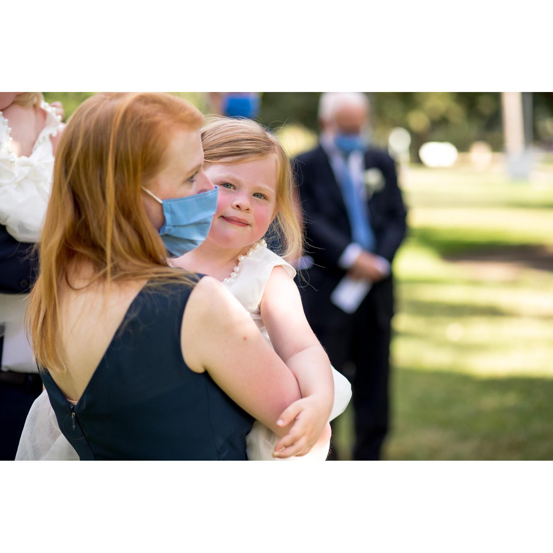 Steve's sister, Sara, and niece May