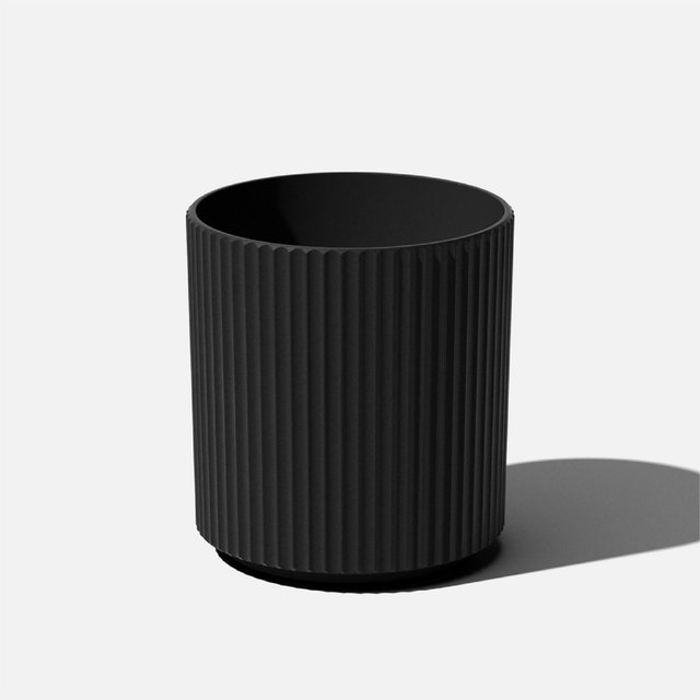Veradek Demi Series 16" Plastic-Stone Planter - Black