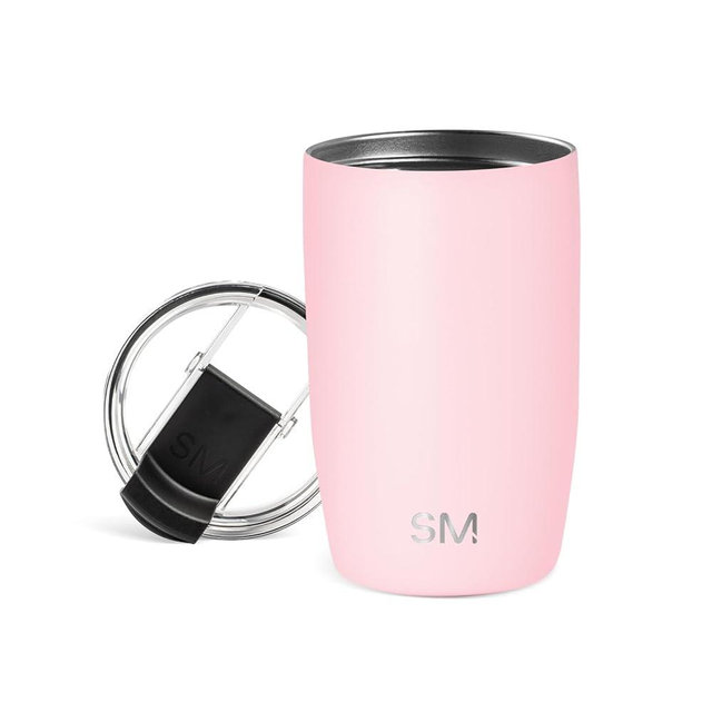 Simple Modern Voyager Tumbler with Flip Lid | Travel Coffee Mug | Insulated Stainless Steel Cold Brew Iced or Hot Coffee Cup | Gifts for Women Men Her Him | 12oz, Blush