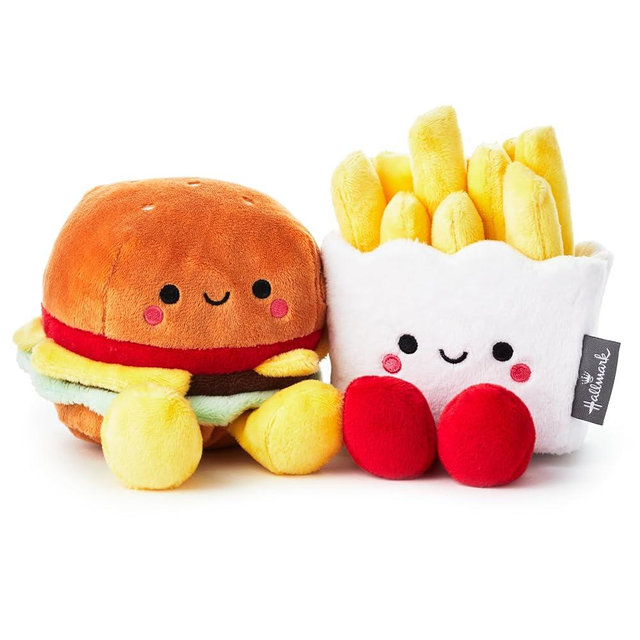 Hallmark Better Together Magnetic Plush (Hamburger and Fries) 5" Stuffed Toys, Easter Gifts for Kids
