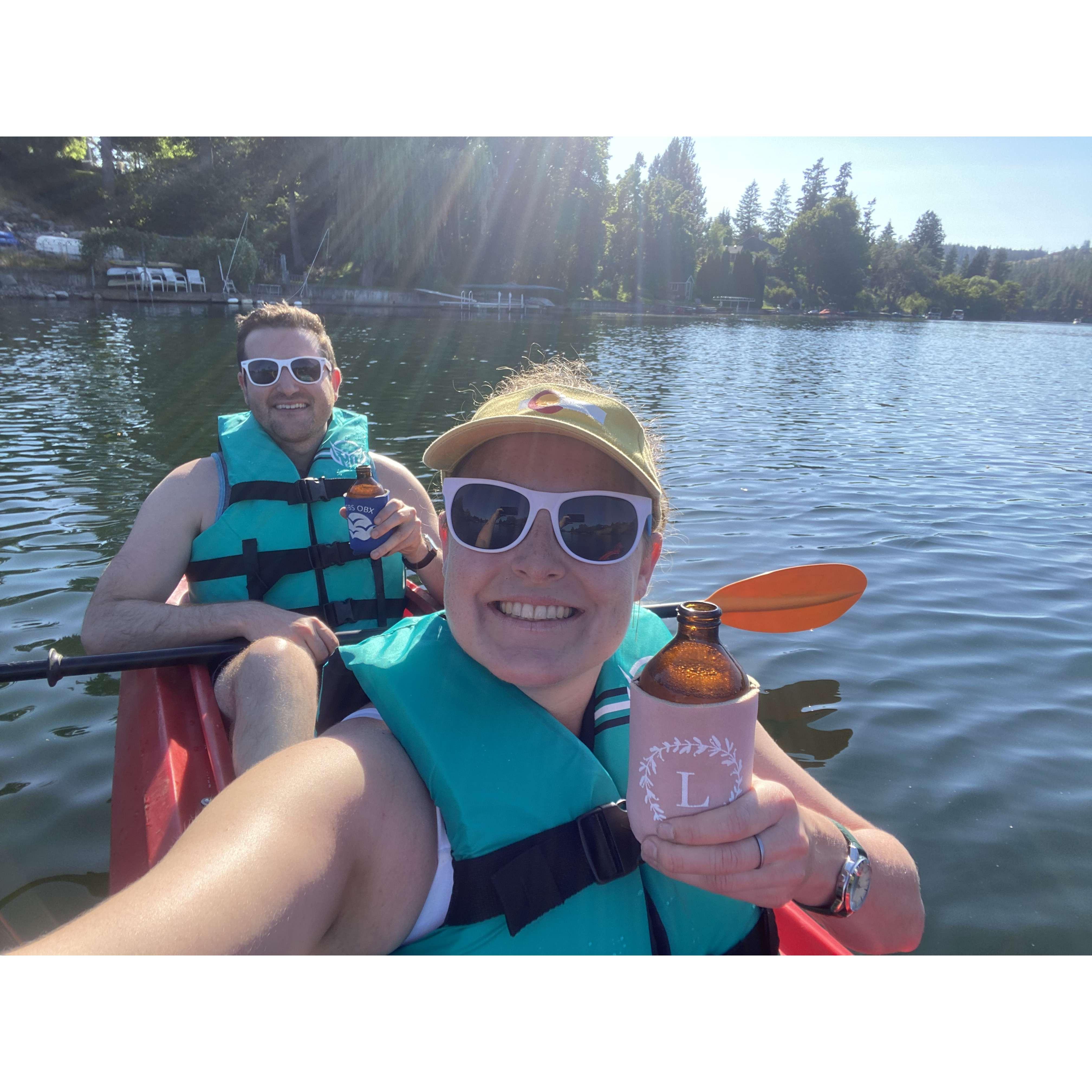 Kayaking on the Spokane river! Thanks Mom and Dad for the kayak!!! 
