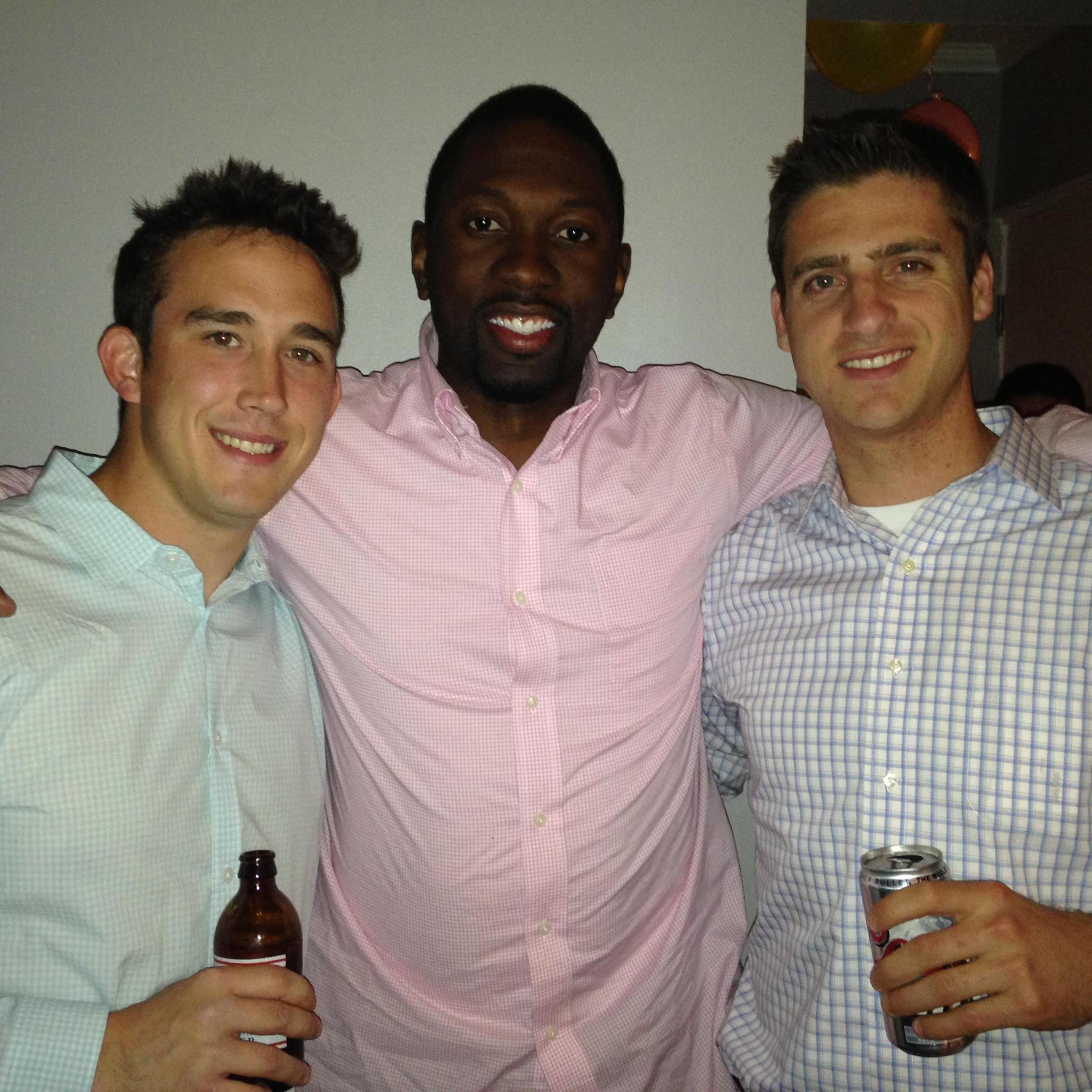 Obi with two great friends, Chris Nendick and Brooks Rossman.