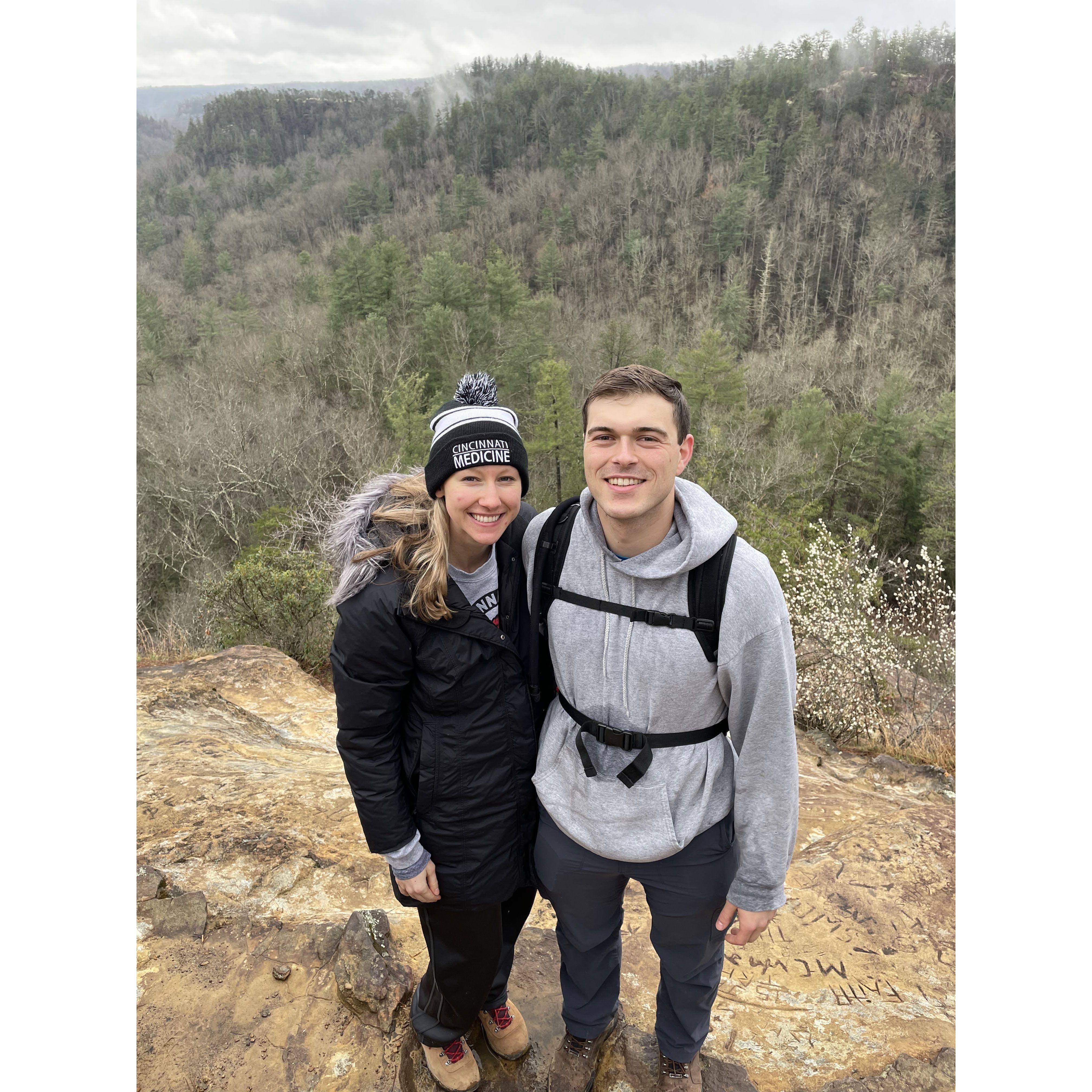 Jacob and Cailey thought we might get engaged on our hiking trip with them to Red River Gorge, but it would be a few more weeks until Tommy popped the question