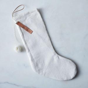 White Linen Stocking