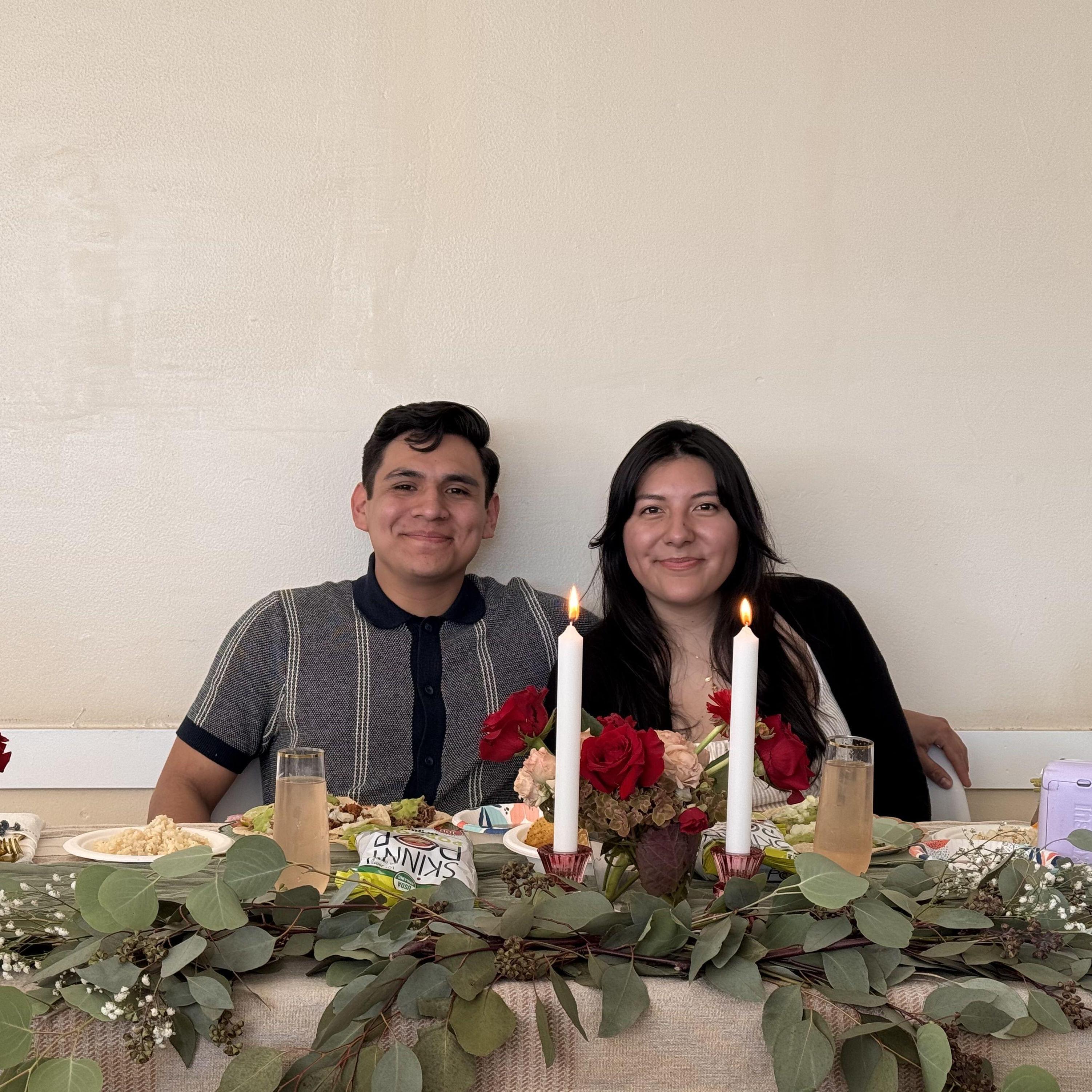 Joel planned a surprise dinner after the proposal with friends and family