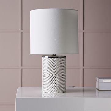 Etched Glass Table Lamp