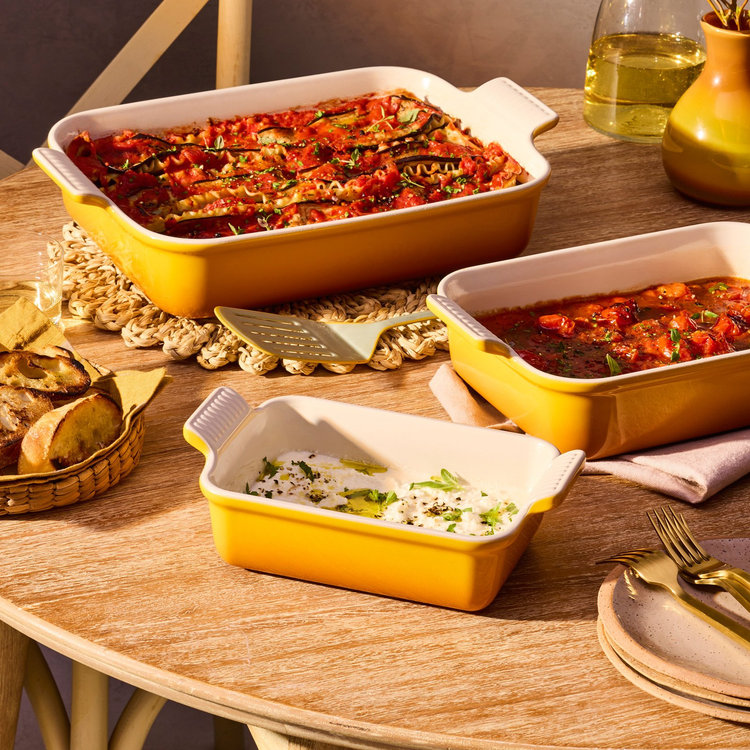 邦楽 DISH// Le Creuset, Heritage 3-Piece Rectangular Baking Dish Set | Zola