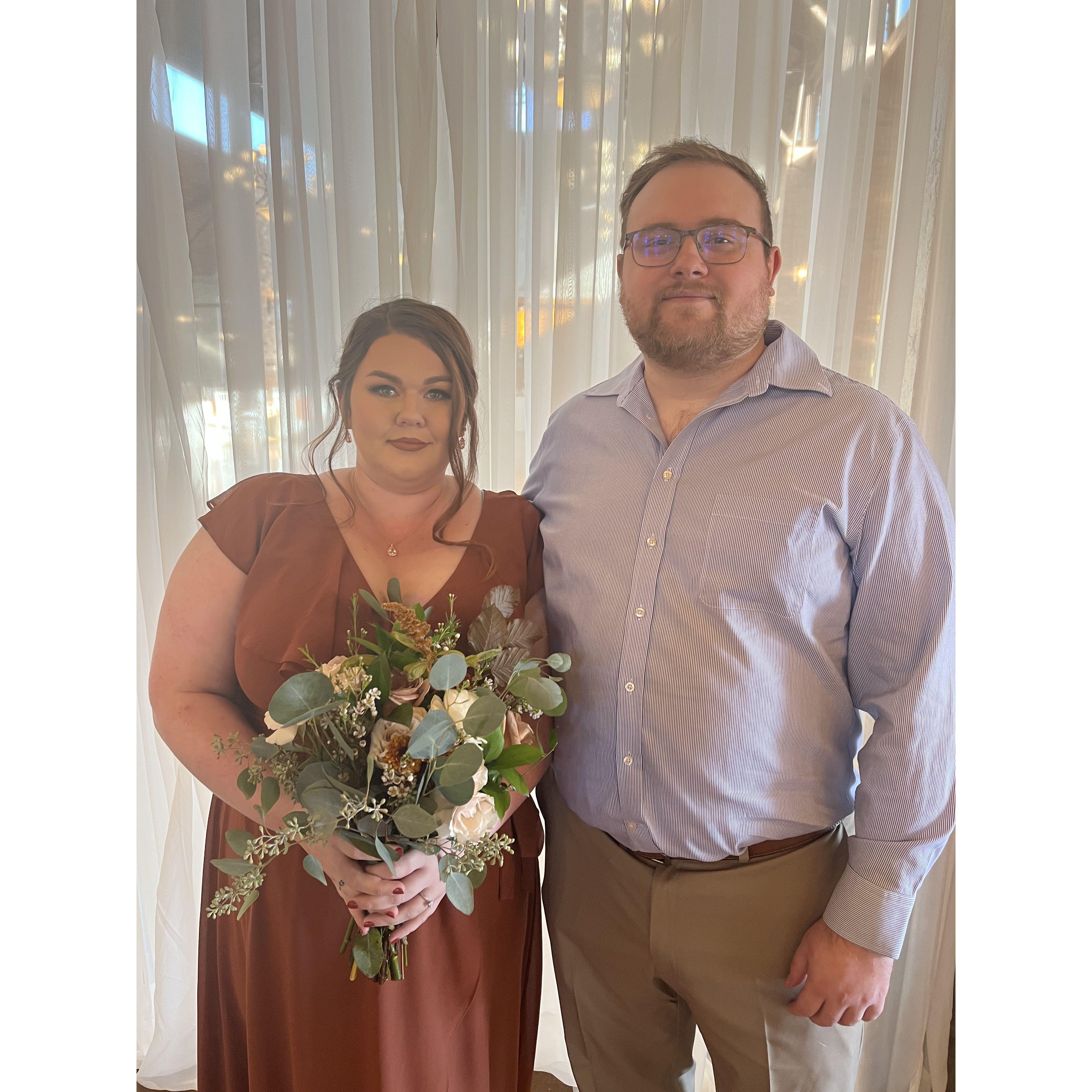 At the Matron of Honor's Wedding!