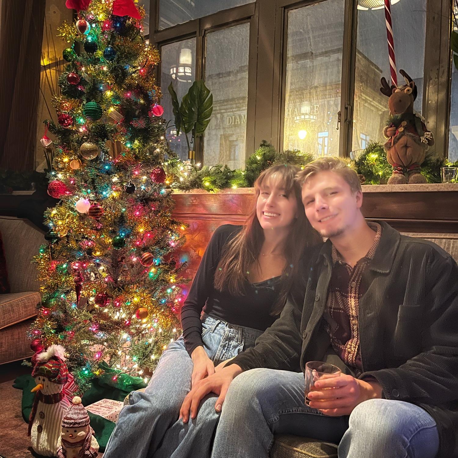 Jared and Liv's go to Christmas bar was a short walk from their downtown studio apartment.