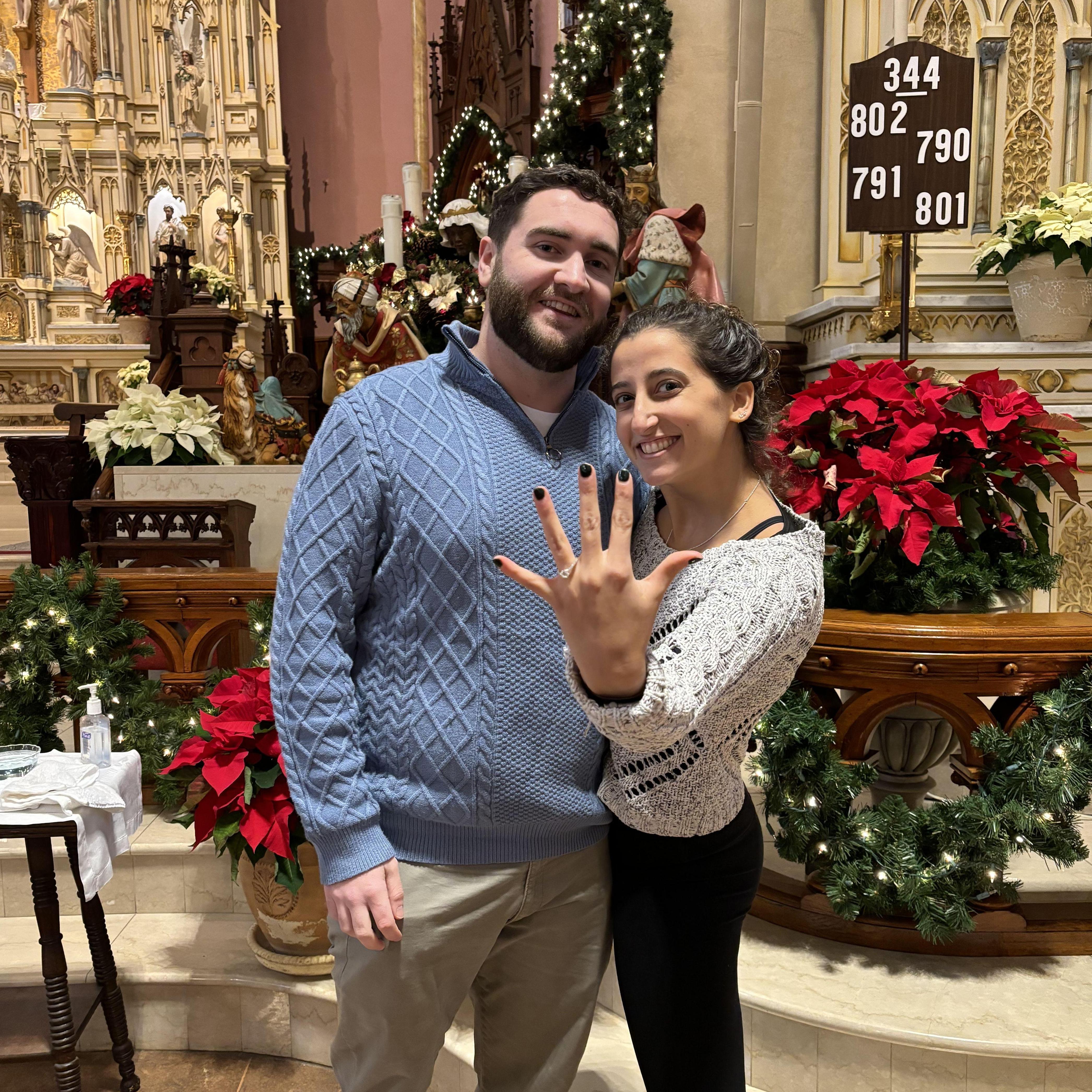 Moments after Sean proposed.