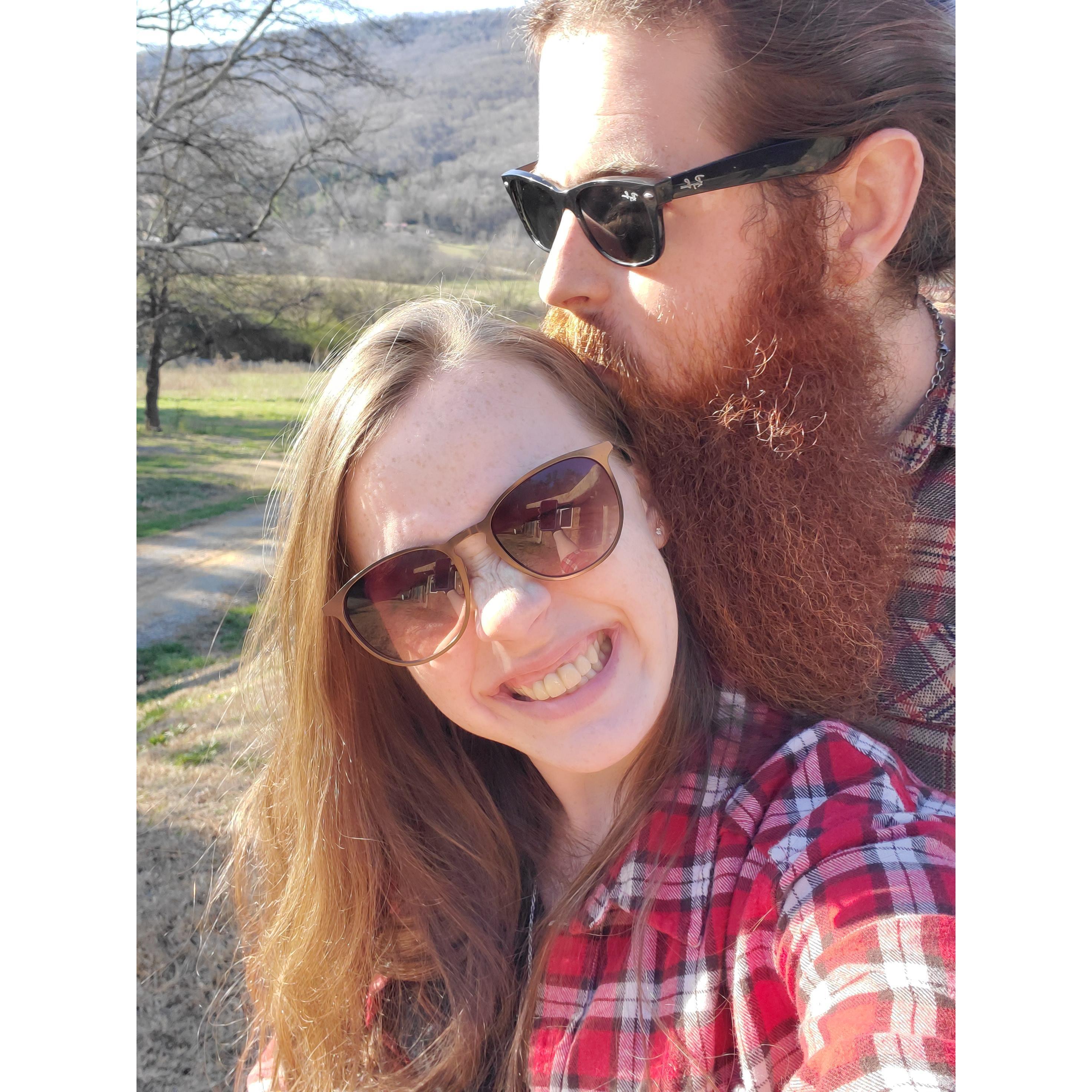 Cloudland Canyon for our two year anniversary! (Also known as the weekend that he popped the question!)