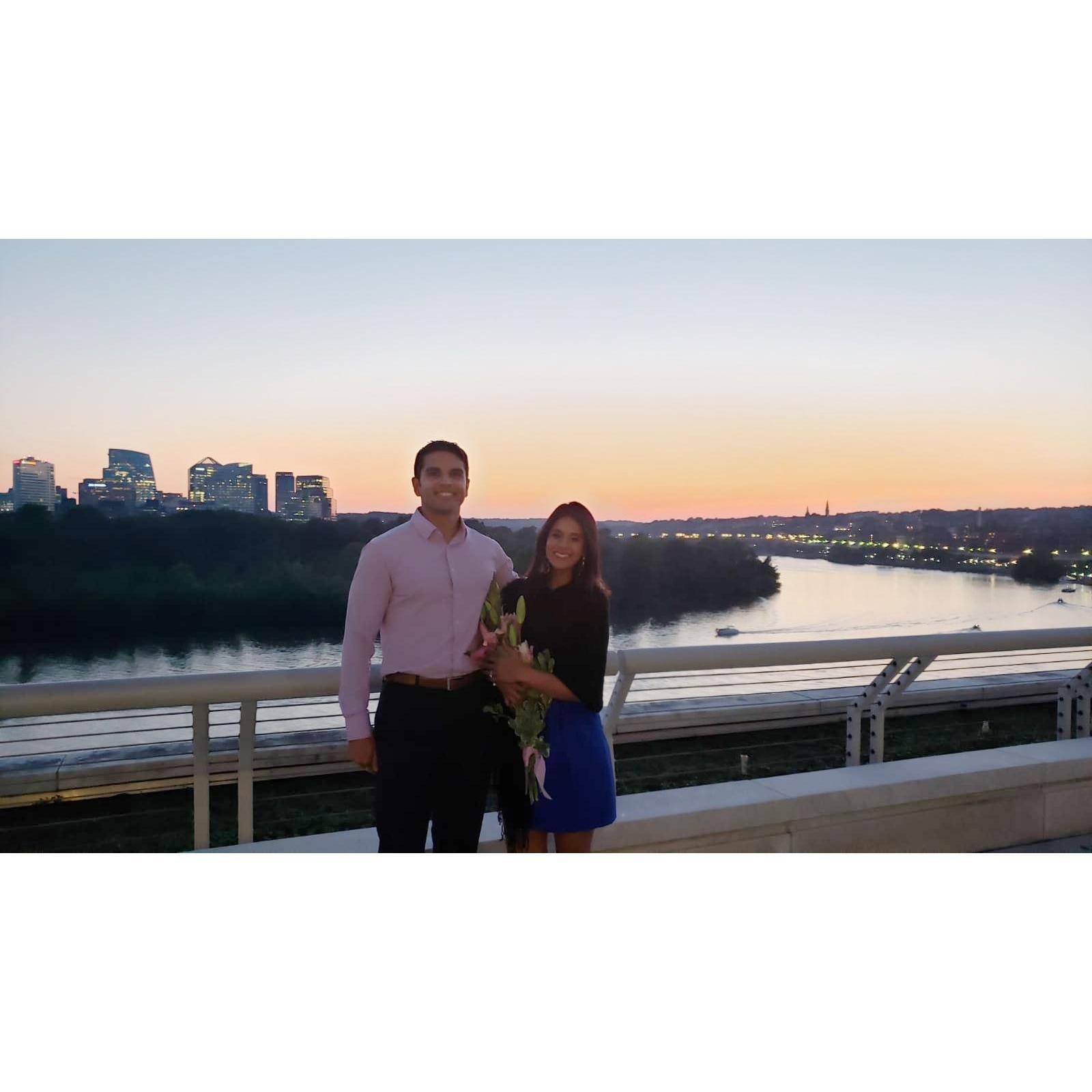 He literally gave me the proposal of my dreams. Right before our Second City show at the Kennedy Center