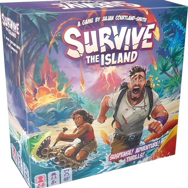 Survive The Island Board Game (2024 Edition) - Thrilling Escape Adventure with New Monsters! Fun Strategy Game for Kids & Adults, Ages 8+, 2-5 Players, 45 Minute Playtime, Made by Zygomatic