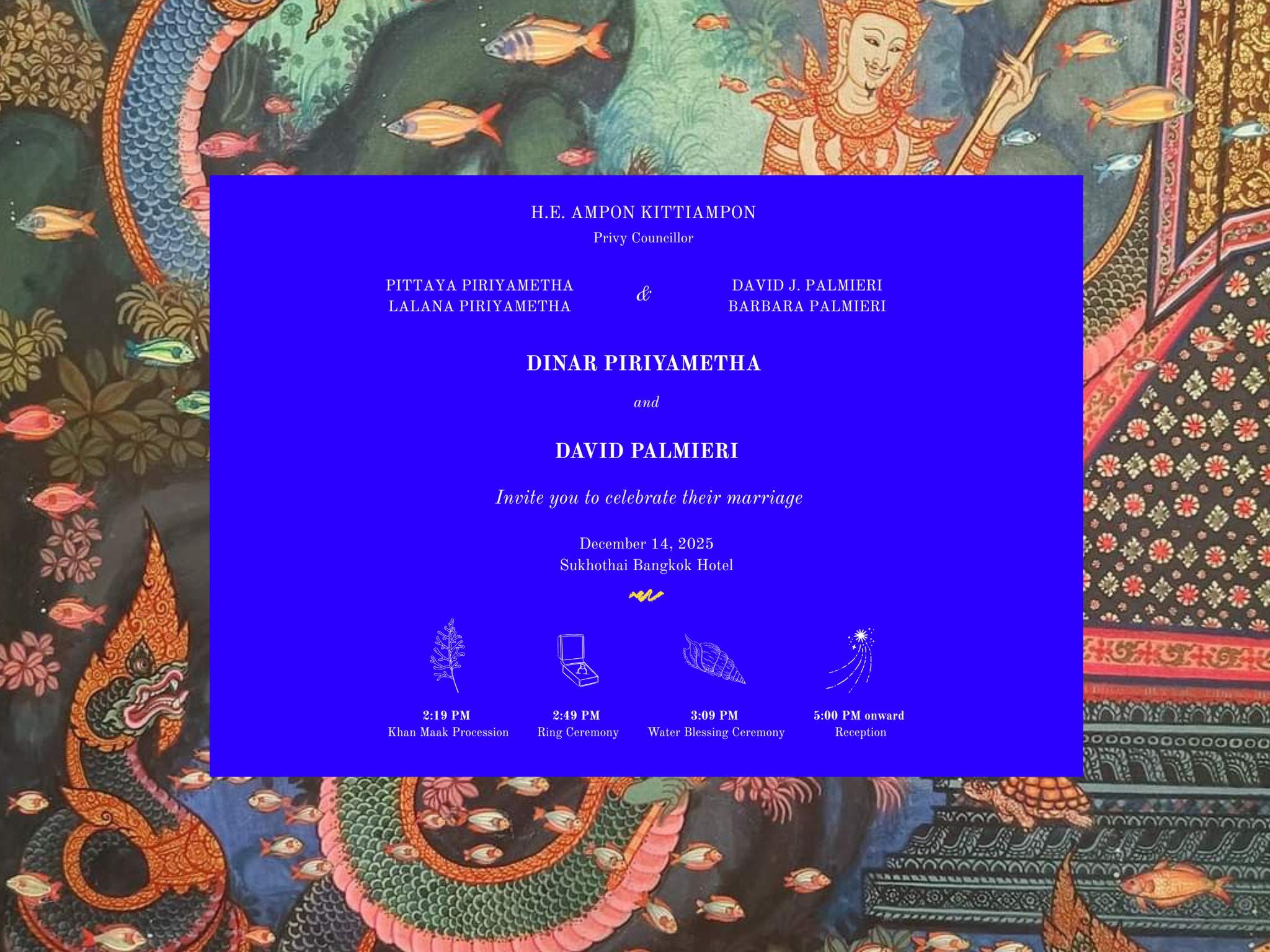 The Wedding Website of DINAR PIRIYAMETHA and DAVID PALMIERI