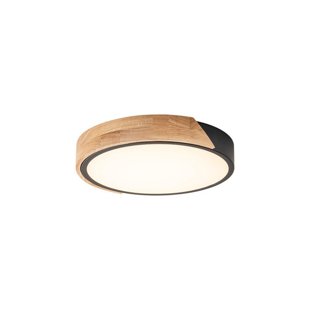 C Cattleya 12.75 in Black Dimmable 20-Watt Selectable LED Flush Mount Ceiling Light