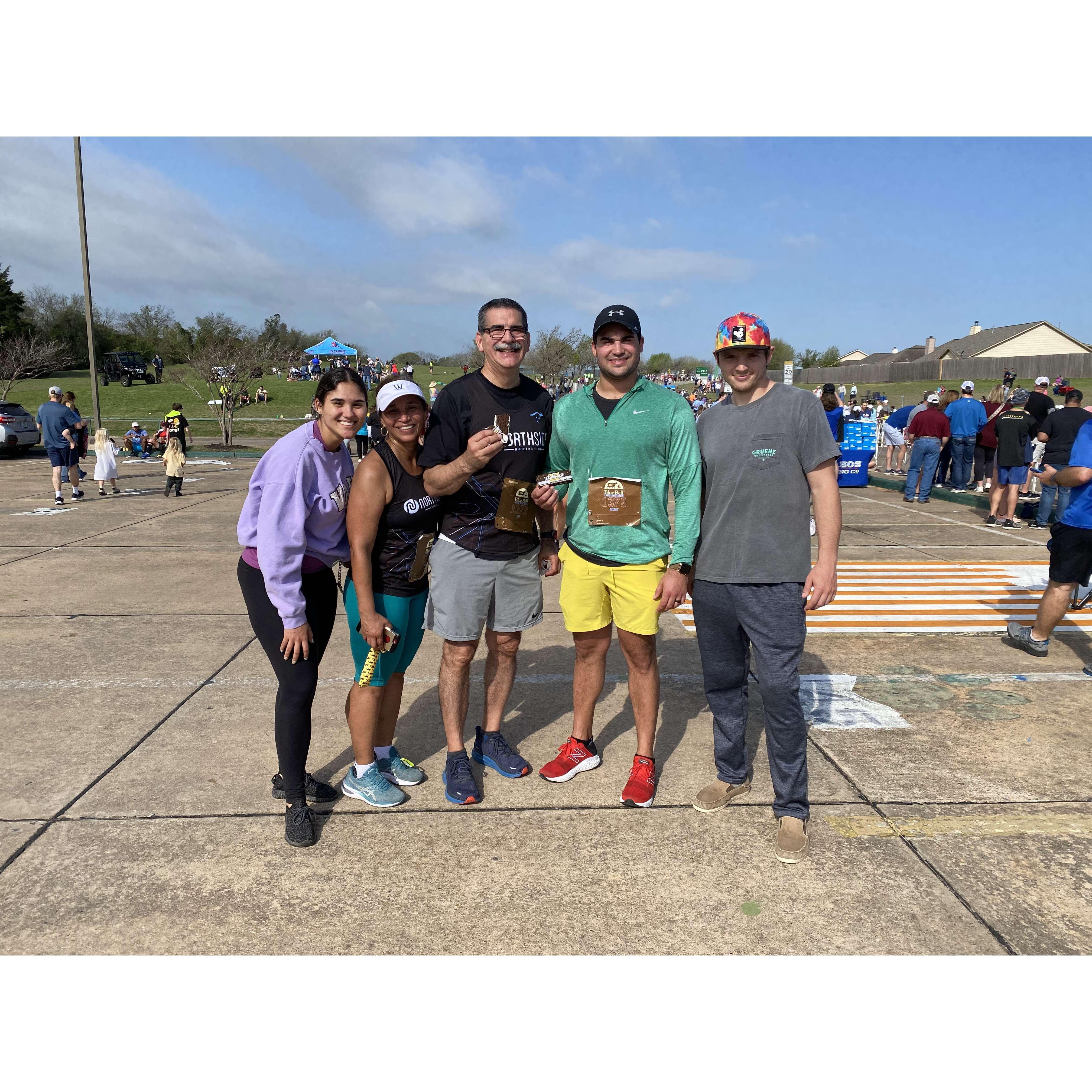 Supporting Gina's family at the annual Blue Bell Fun Run