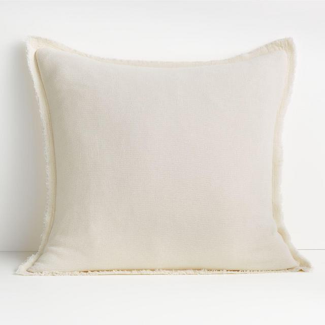Olind 23" Cream Pillow with Feather-Down Insert