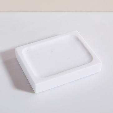 White Marbled Soap Dish