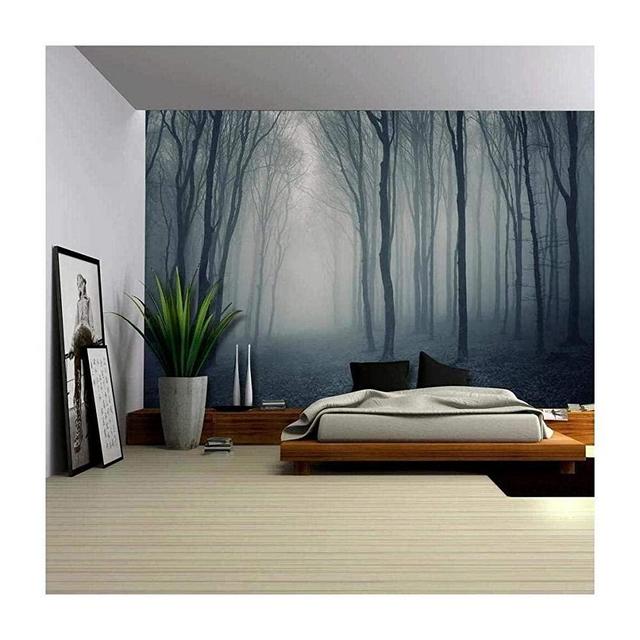 wall26 - Self-Adhesive Wallpaper Large Wall Mural Series (100"x144", The Misty Forest)