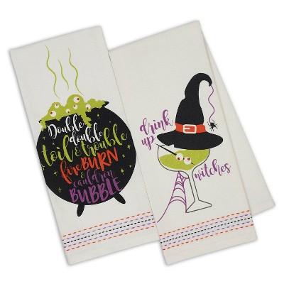 Set of 2 Dishtowels Witchy Brew Printed - Design Imports