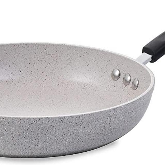 Ozeri ZP18-30 12" Stone Earth Frying Pan 100% APEO & PFOA-Free Stone-Derived Non-Stick Coating from Germany, 12-Inch, Warm Alabaster