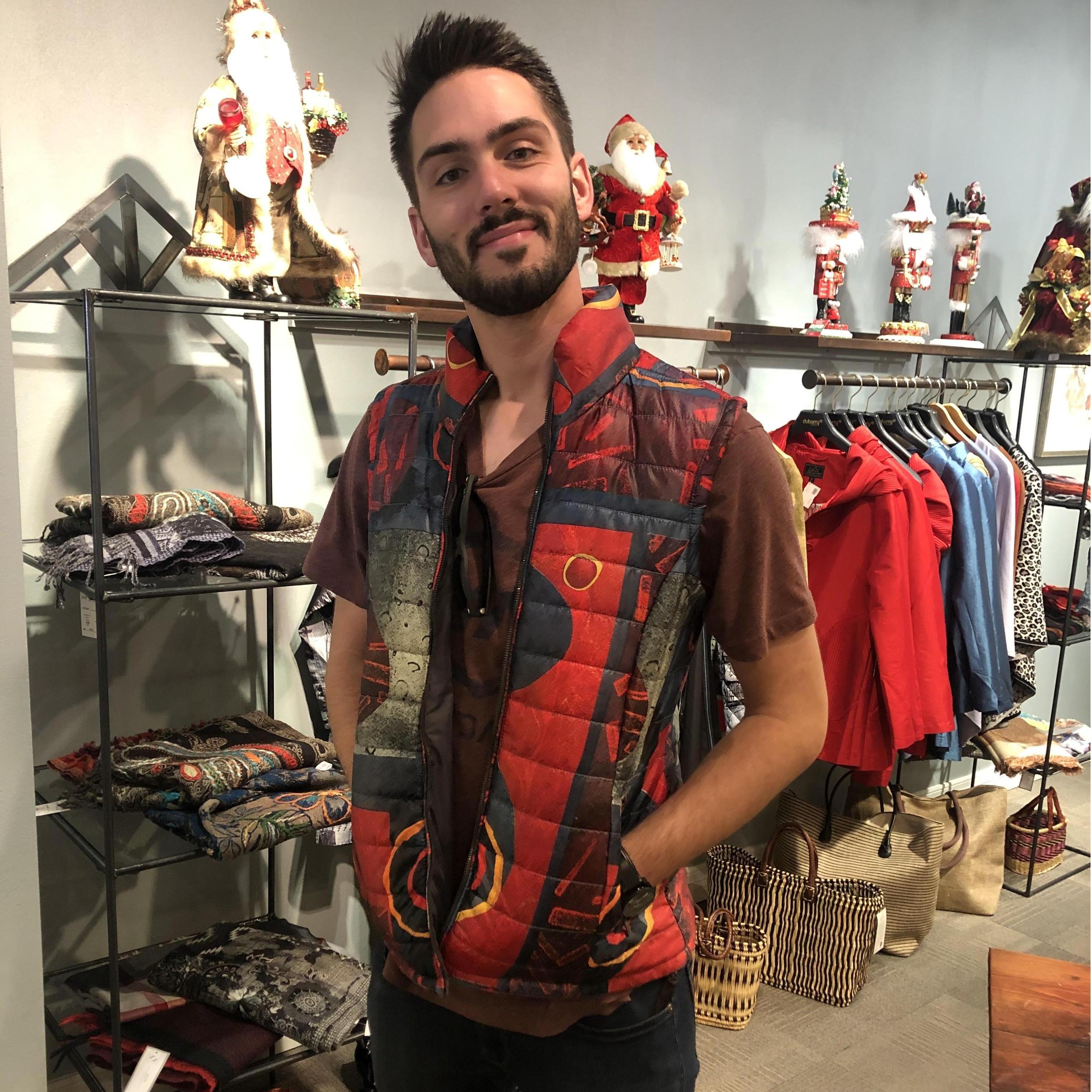 He put it on as a joke, but--how does he make it look so good?