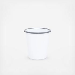 Vintage Enamelware Short Tumbler, Set of 4