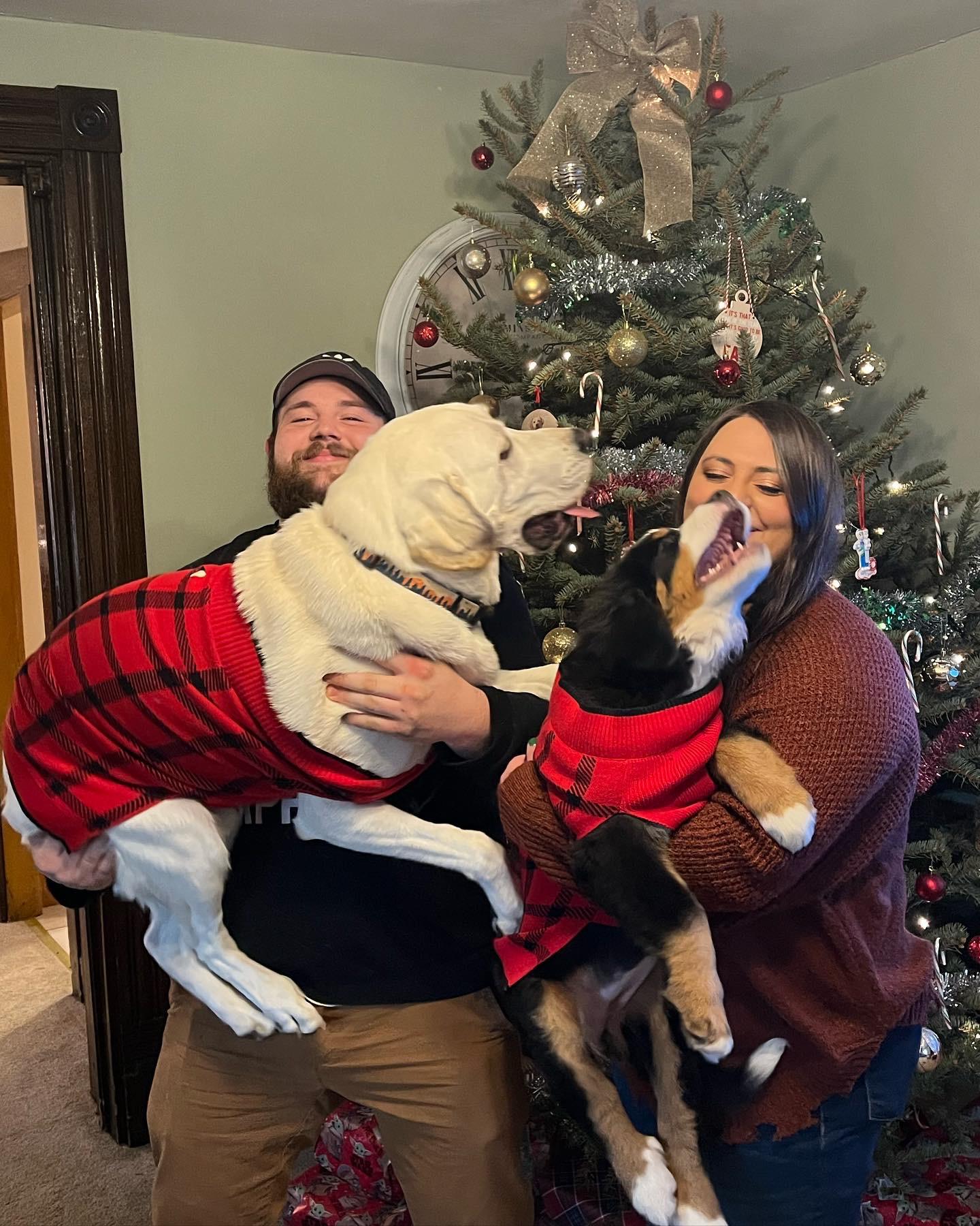 Christmas 2021 with our two children.