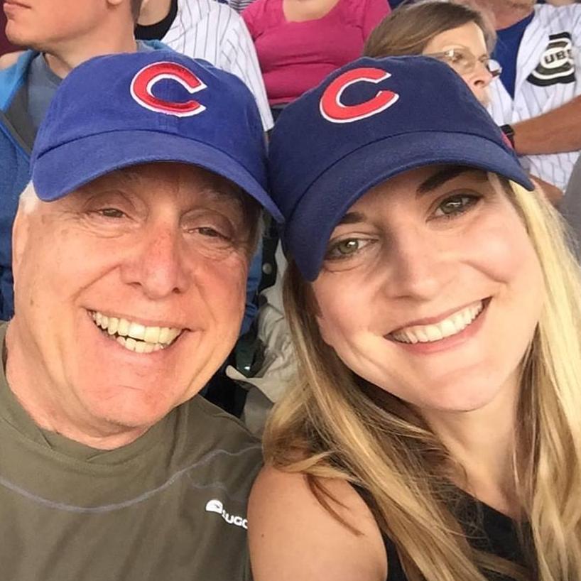 We're always smiling at a Cubs game!