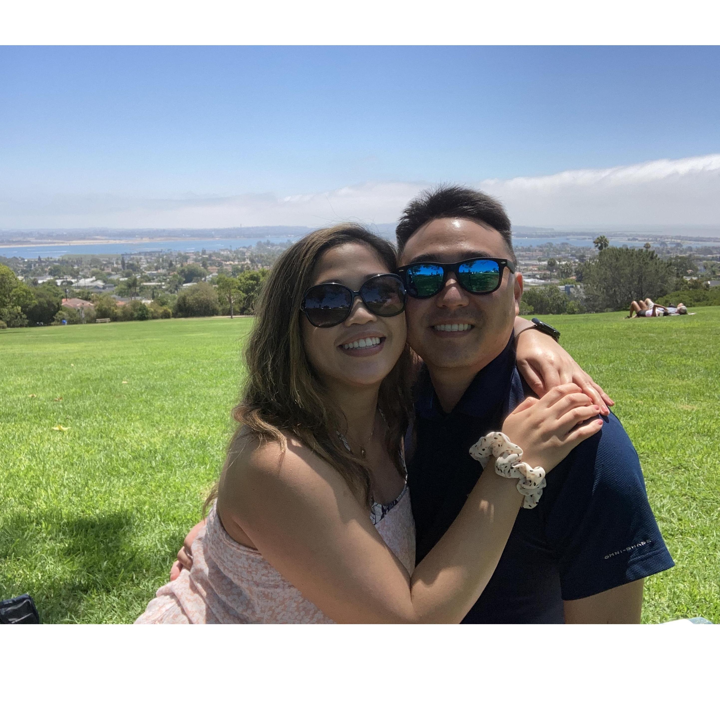 We love to picnic, this is at Kate O Session's Memorial Park
