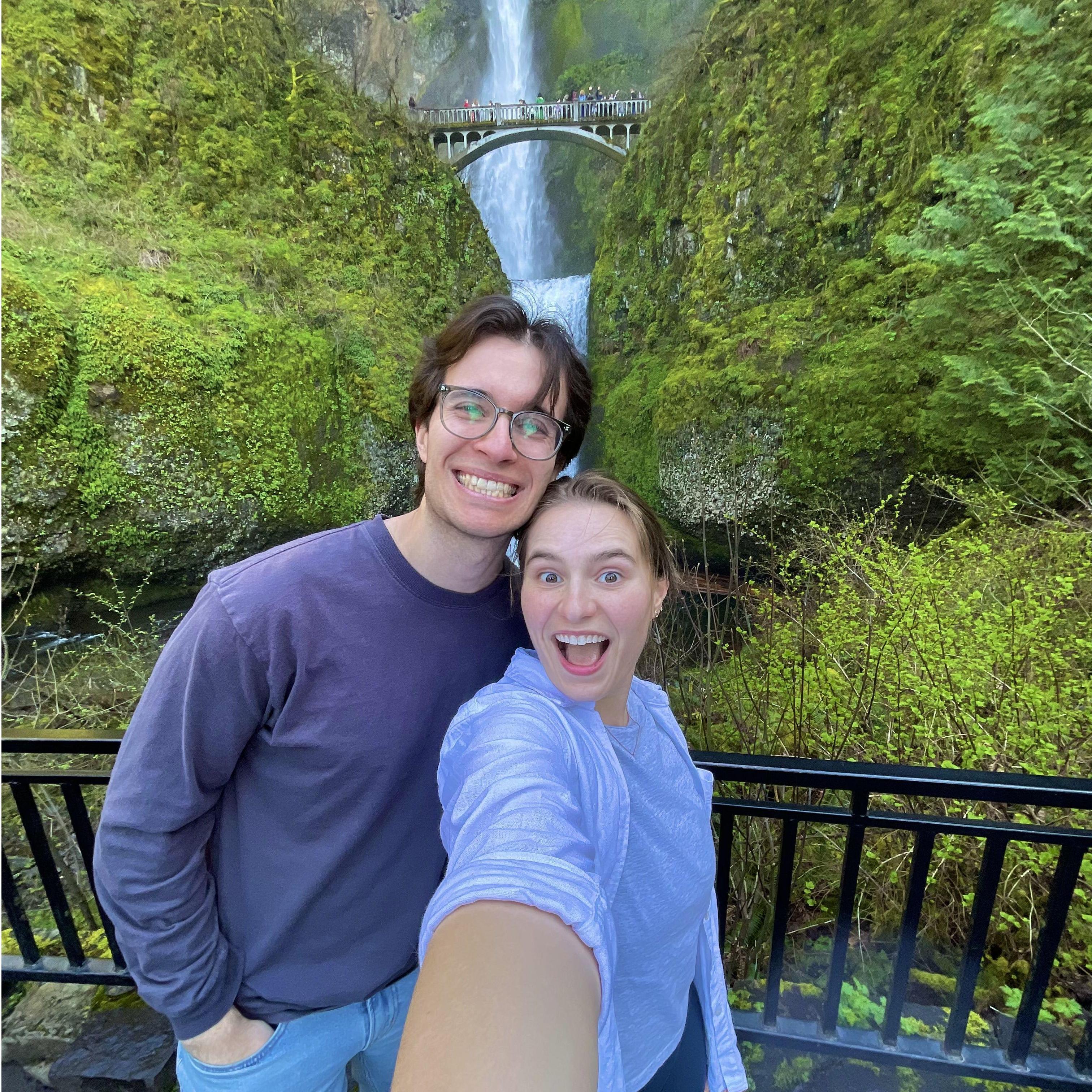 Us RIGHT after touring our wedding venue!!