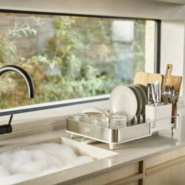 Joseph Joseph Extend Steel Expandable Dish Rack - Light Stone/Silver