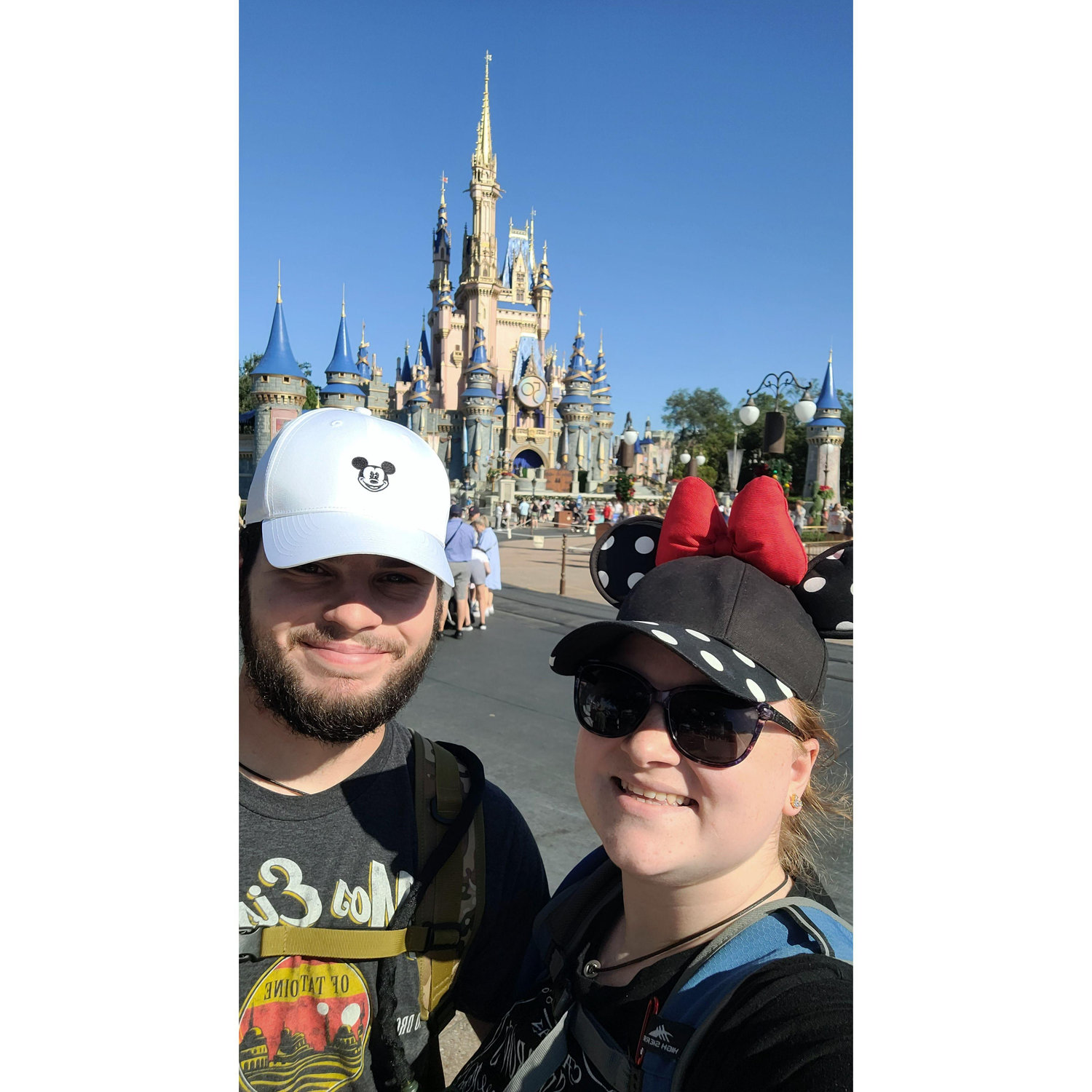 While in Tennessee Gretchen dragged Harrison to Disney World with her every chance he would let her.