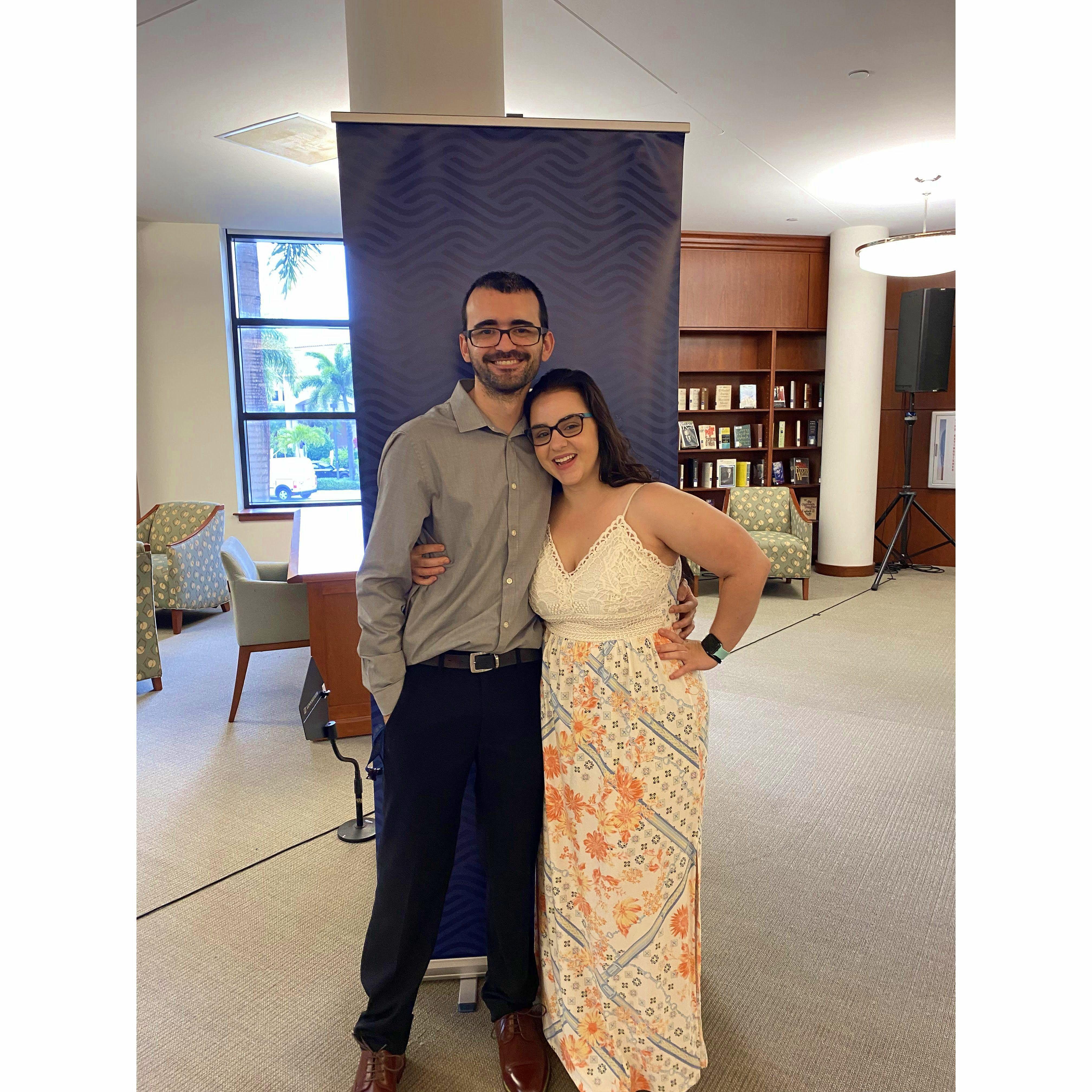 Adriel and Alyssa at Alyssa's Outstanding Scholar Celebration