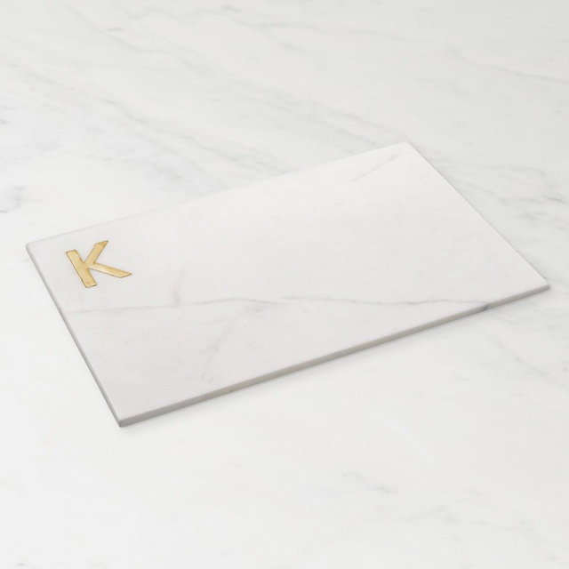 Marble & Brass Monogram Board, K