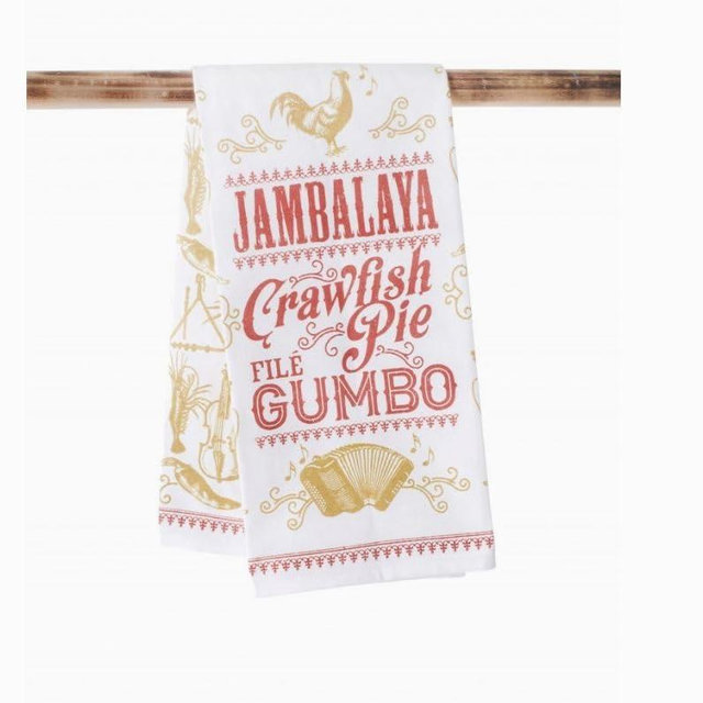 Jambalaya Kitchen Towel, Louisiana Kitchen Decor, Louisiana Words Tea Towel, Louisiana Kitchen Towel