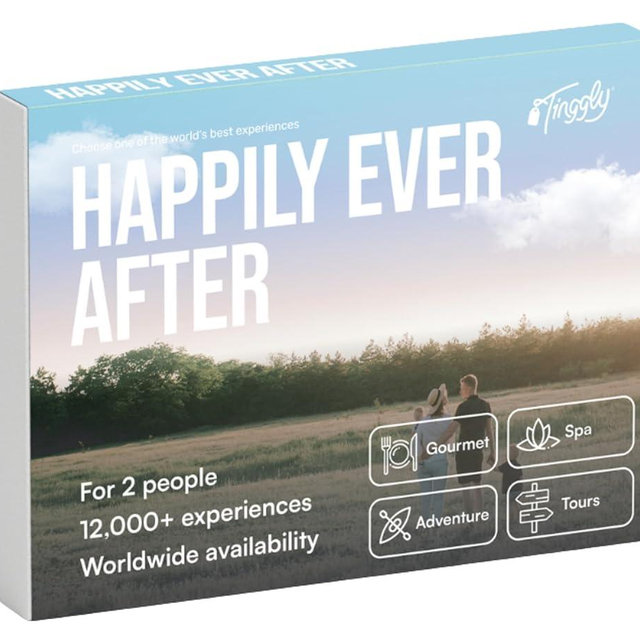 Tinggly - Happily Ever After - Worldwide Experience Gift Box for Couples - Choose From 10,000+ Experiences