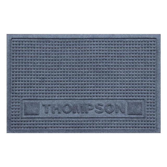 Personalized Squares Pet Mat, Bluestone