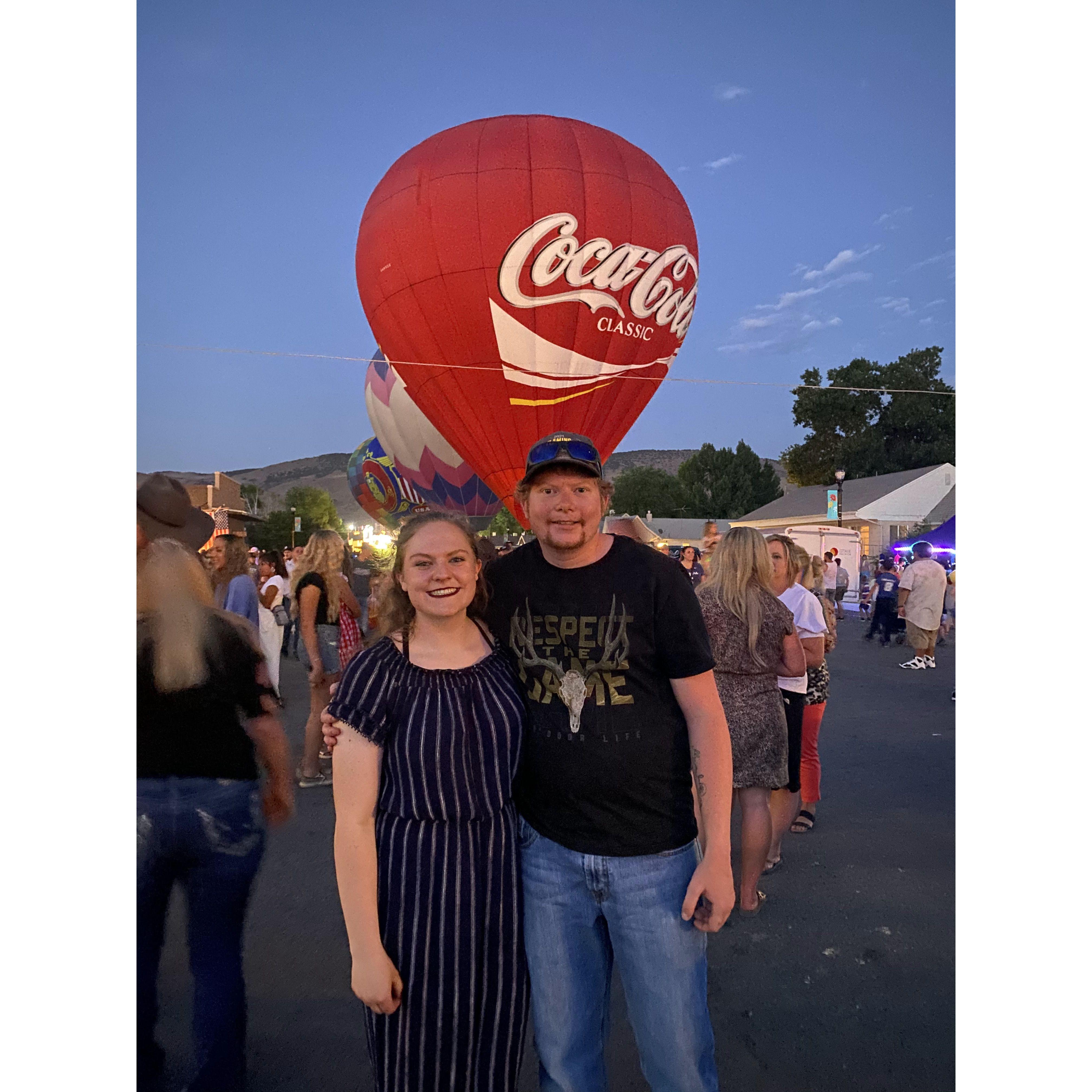 At the balloon festival in Salina, Utah.