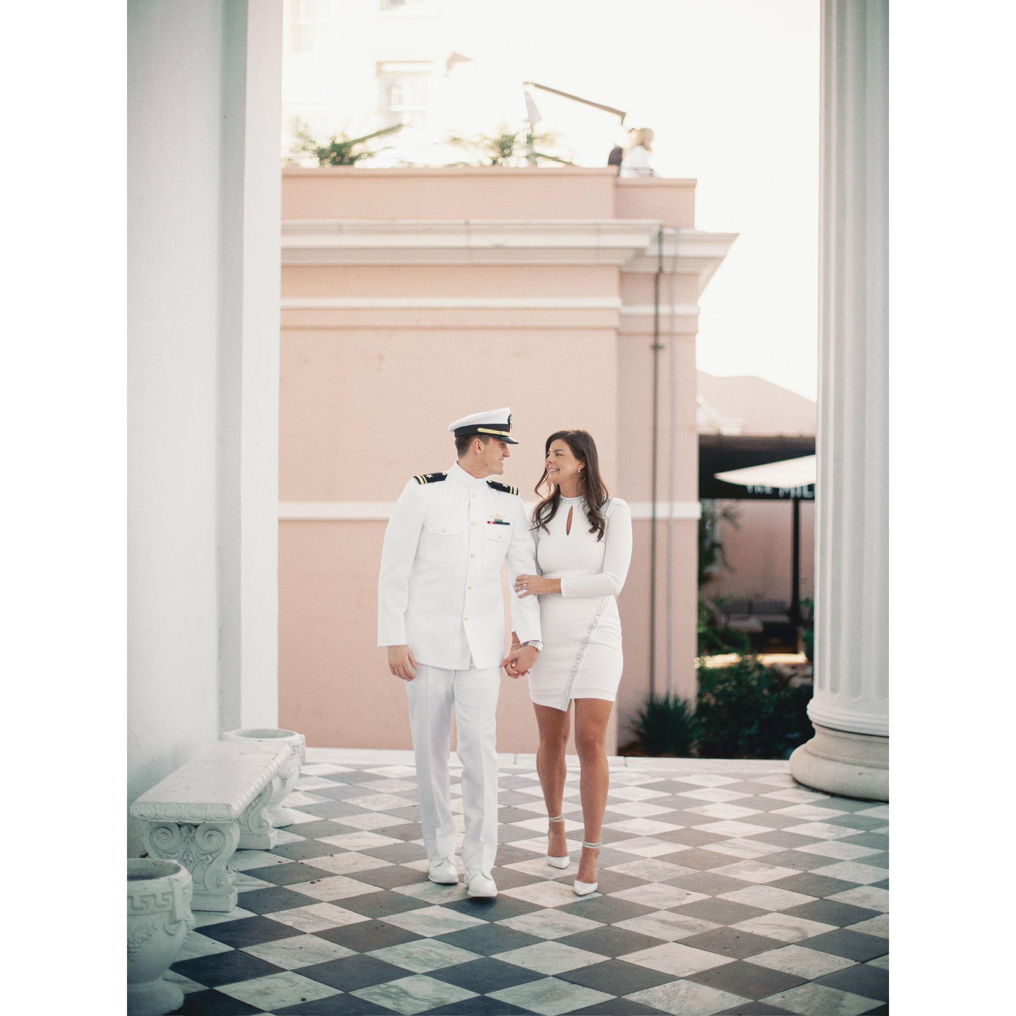 Downtown Charleston engagement photos- our new home